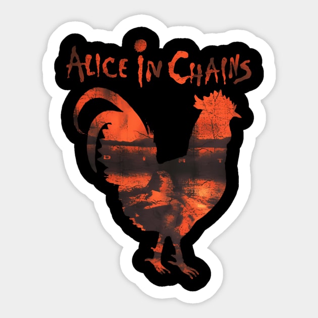 Alice In Chains Dirt Era Grunge Alternative Metal Art Sticker by plintovan